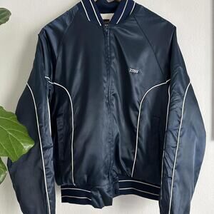 Vintage 70s 80s Satin Zip Up Jacket